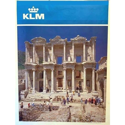 Vintage KLM Ephesus Turkey Airline Poster A3/A4 Print - 