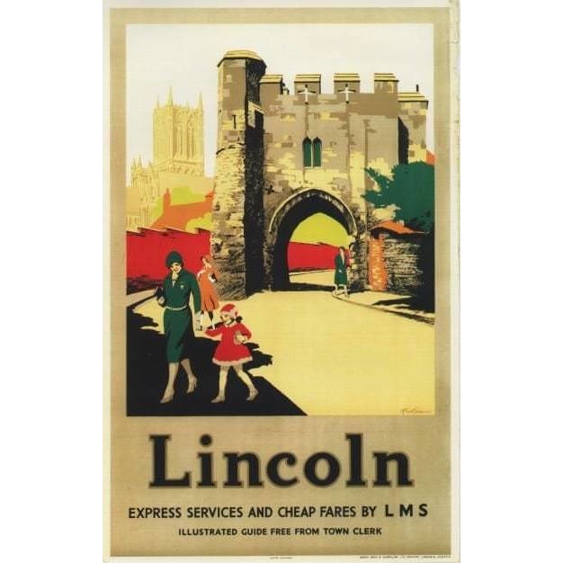 Vintage Lincoln LMS Railway Poster A3/A2/A1 Print - Posters 