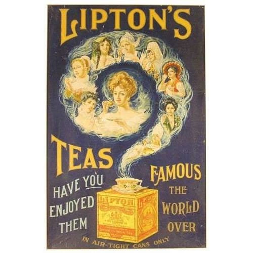 Vintage Liptons Tea Advertisement Poster A3 Print - A3 - 