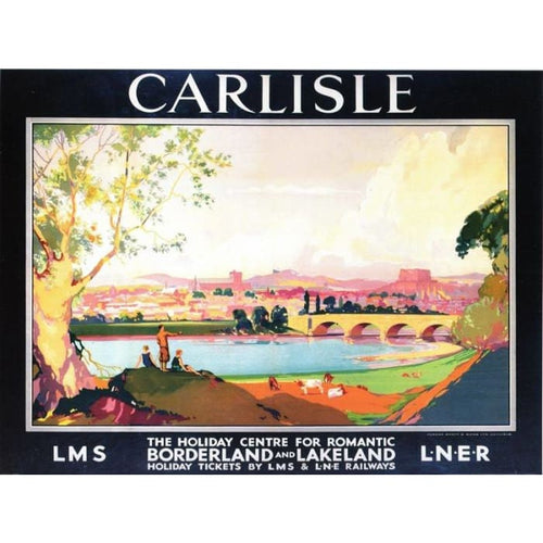 Vintage LMS Carlisle Borderland and Lakeland Railway Poster 