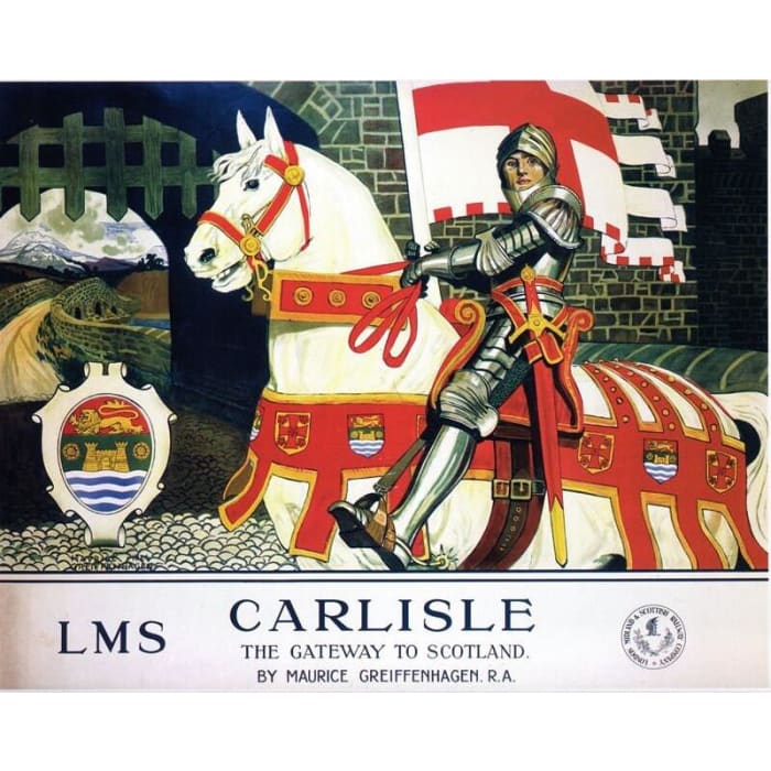 Vintage LMS Carlisle Gateway to Scotland Railway Poster 