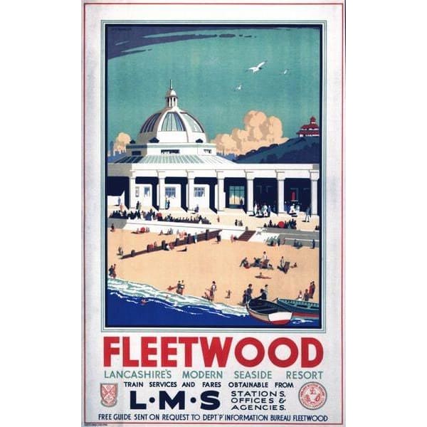 Vintage LMS Fleetwood Railway Poster A3/A2/A1 Print - 