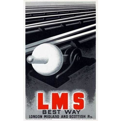 Vintage LMS The Best Way Art Deco Railway Poster A3/A4 Print