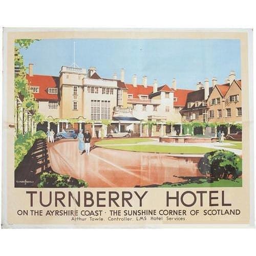 Vintage LMS Turnberry Hotel Ayrshire Railway Poster A3/A4 