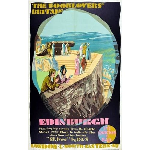 Vintage LNER Booklovers Britain Edinburgh Railway Poster 