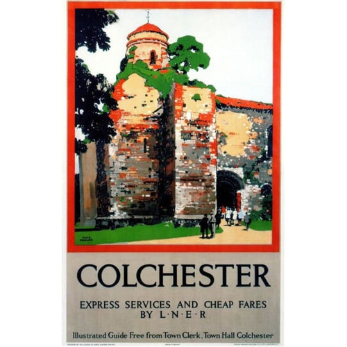Vintage LNER Colchester Essex Railway Poster A4/A3/A2/A1 