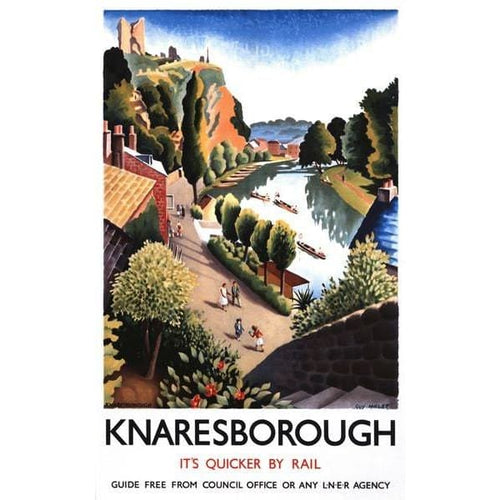 Vintage LNER Knaresborough Railway Poster A3/A2/A1 Print - 