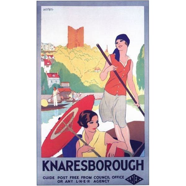 Vintage LNER Knaresborough Yorkshire Railway Poster A3/A2/A1