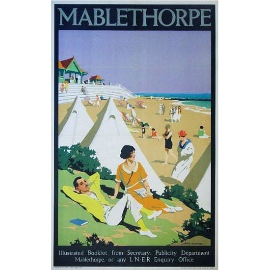 Vintage LNER Mablethorpe Railway Poster A3 Print - A3 - 