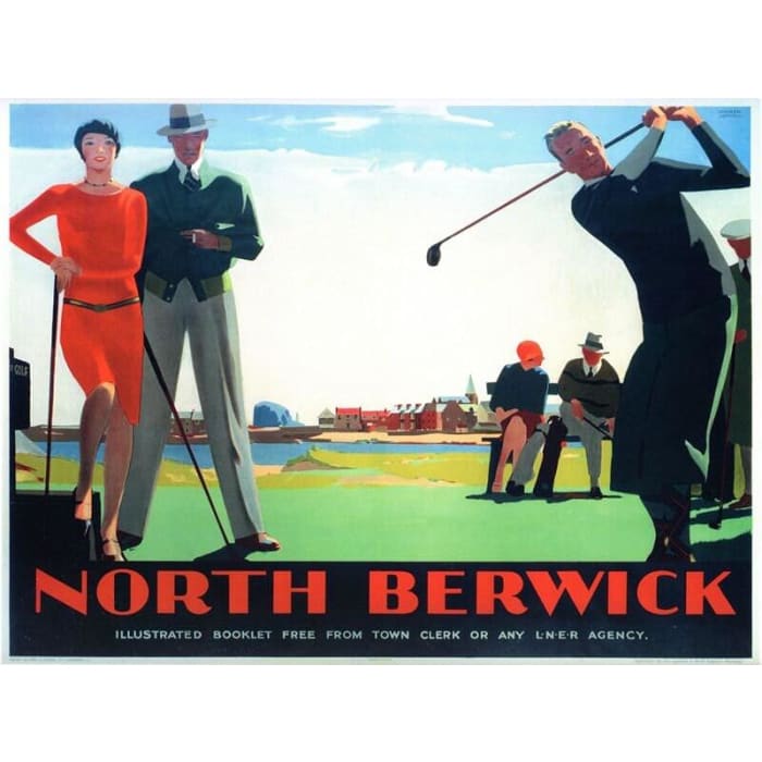 Vintage LNER North Berwick Golf Railway Poster A4/A3/A2/A1 
