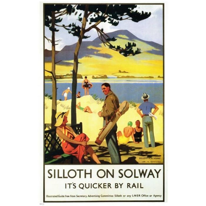 Vintage LNER Silloth on Solway Railway Poster A4/A3/A2/A1 