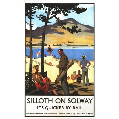 Vintage LNER Silloth Railway Poster A3/A2/A1 Print - Posters