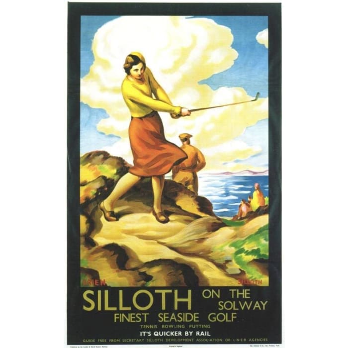 Vintage LNER Silloth Solway Coast Railway Poster A4/A3/A2/A1