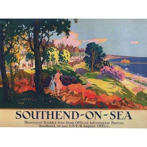 Vintage LNER Southend On Sea Railway Poster A3/A2/A1 Print -
