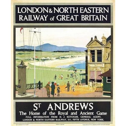 Vintage LNER St Andrews Home of The Royal and Ancient 