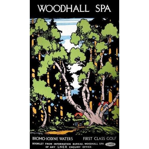 Vintage LNER Woodhall Spa Railway Poster A3/A4 Print - 