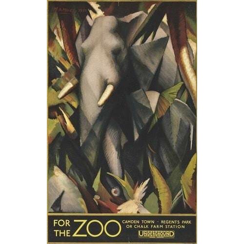 Vintage London Zoo Elephants Poster A3/A2/A1 Print - Posters