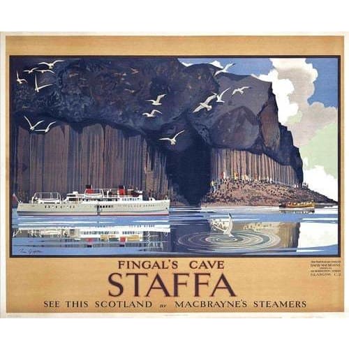 Vintage MacBrayne’s Fewrries Fingals Cave Staffa Scottish 