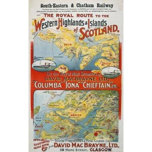 Vintage MacBrayne’s Royal Route Steamers to Scottish 