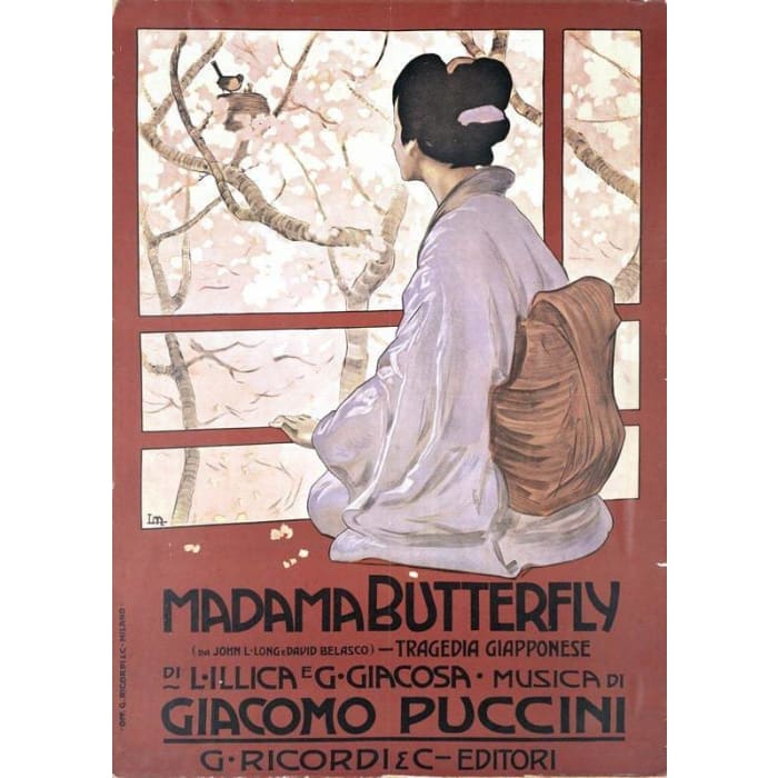Vintage Madam Butterfly Opera Poster Print A3/A4 - Posters 