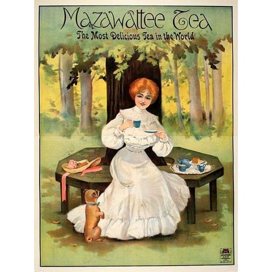 Vintage Mazawattee Tea Advertising Poster A3 Print - A3 - 