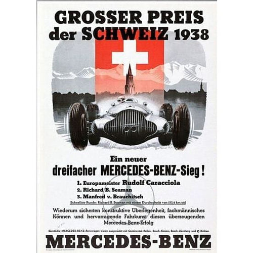 Vintage Mercedes Benz 1938 Swiss Grand Prix Motor Racing 