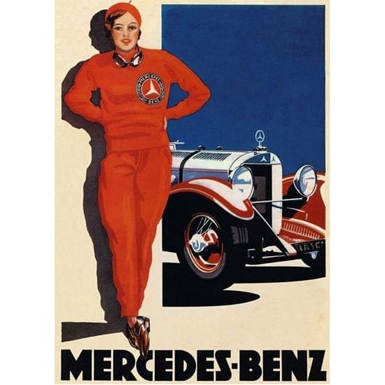 Vintage Mercedes Benz Advertsement Poster A3 Print - A3 - 