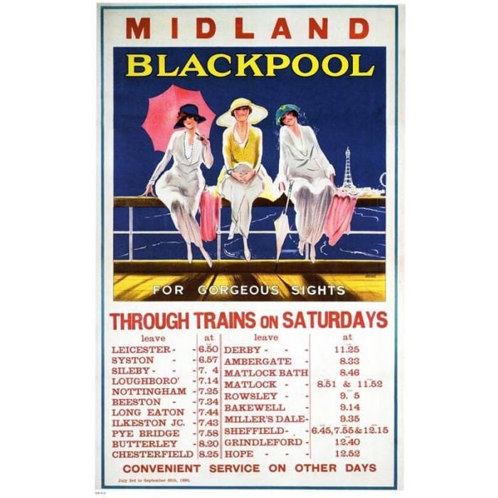 Vintage Midland Railway Excursions To Blackpool Railway 