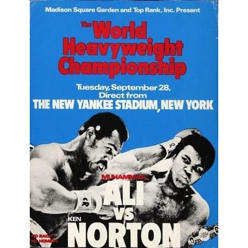 Vintage Muhammad Ali Ken Norton Boxing Poster A3 Print - A3 