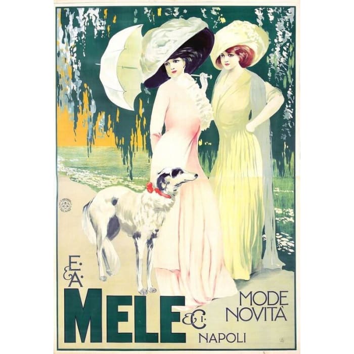 Vintage Naples Italy Mele Womens Fashion Poster Print A3/A4 