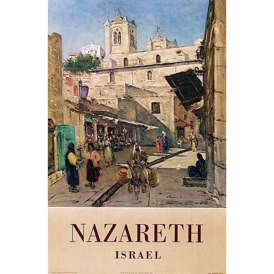 Vintage Nazareth Israel Tourism Poster A3 Print - A3 - 