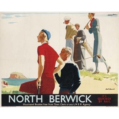Vintage North Berwick LNER Railway Poster A3/A2/A1 Print - 