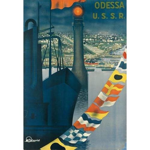 Vintage Odessa USSR Soviet Union Tourism Poster A3 Print - 