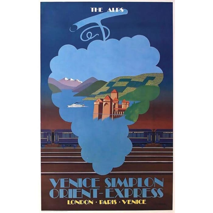 Vintage Orient Express The Alps Tourism Poster Print A3/A4 -