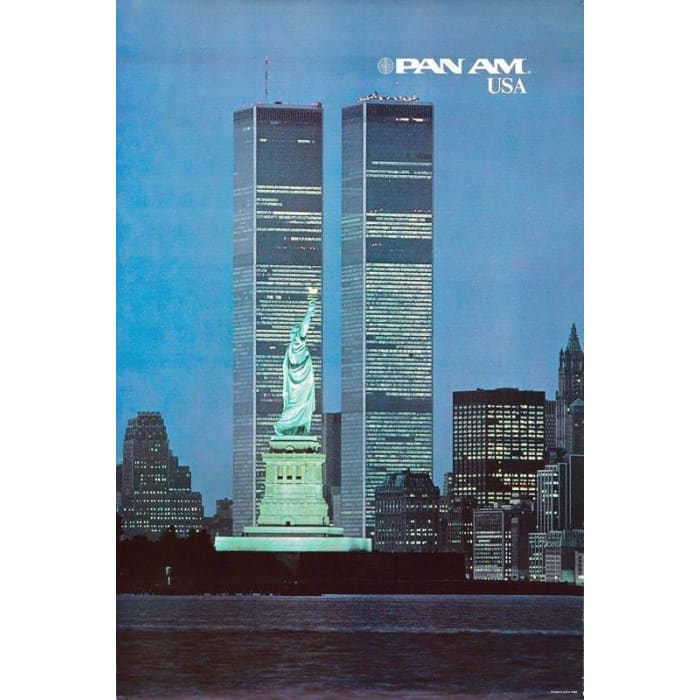 Vintage Pan Am Flights To The New York Airline Poster Print 