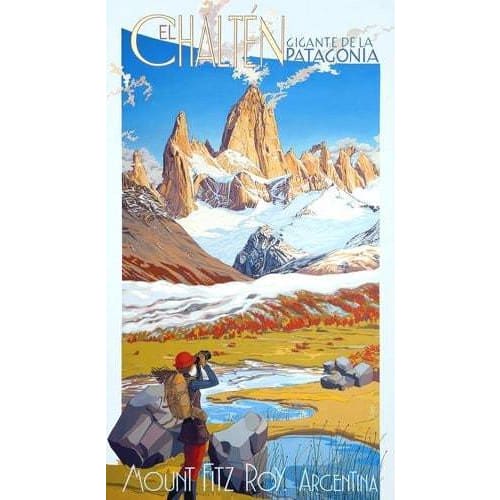 Vintage Patagonia Argentina Tourism Poster A4/A3 Print - 
