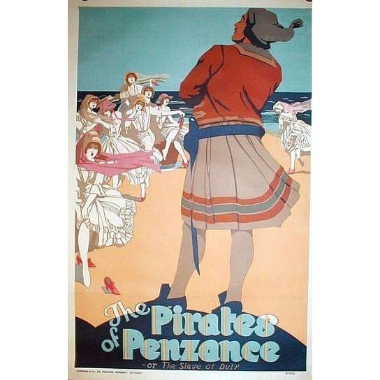 Vintage Pirates of Penzance Opera Poster A3 Print - A3 - 