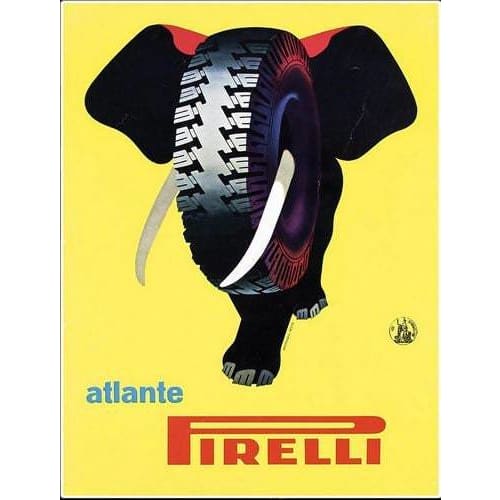 Vintage Pirelli Tyre Advertisement Poster A3 Print - A3 - 