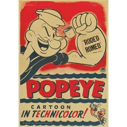Vintage Popeye Movie Poster A3 Print - A3 - Posters Prints &