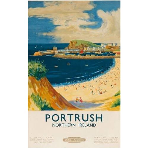 Vintage Portrush Northern Ireland British Rail Railway 