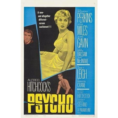 Vintage Psycho Movie Poster A3/A2/A1 Print - Posters Prints 