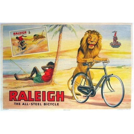 Vintage Raleigh Bicycle Advertisement Poster A3 Print - A3 -