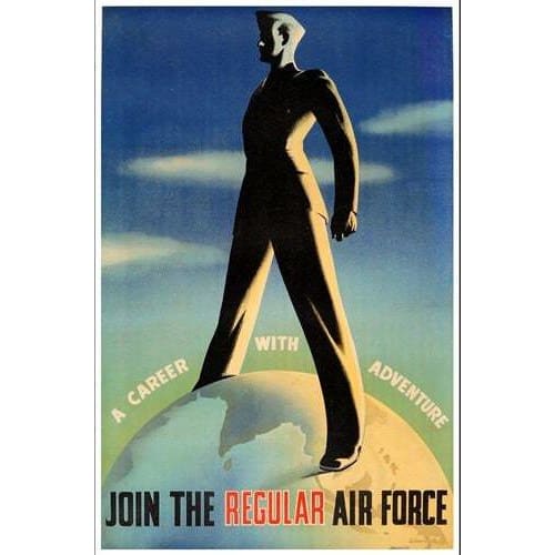 Vintage Royal Air Force Recruitment Poster A3 Print - A3 - 