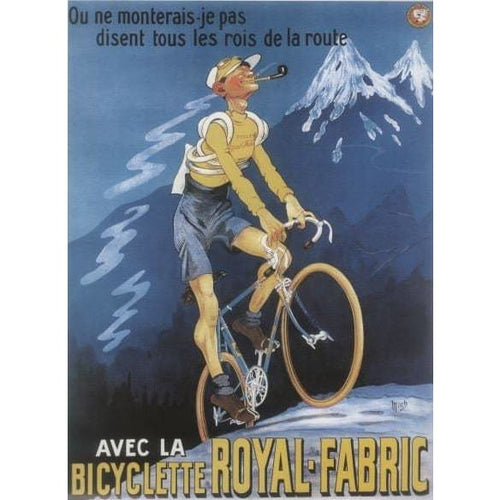 Vintage Royal Fabric Mountain Bike Advertisement Poster 