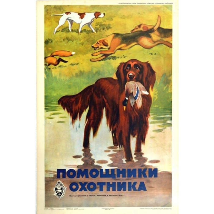 Vintage Russian Duck Hunting Poster Print A3/A4 - Posters 