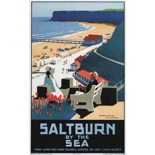 Vintage Saltburn by The Sea LNER Railway Poster A3/A2/A1 