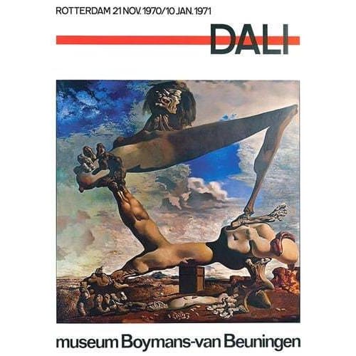 Vintage Salvador Dali 1970 Rotterdam Art Exhibition Poster 
