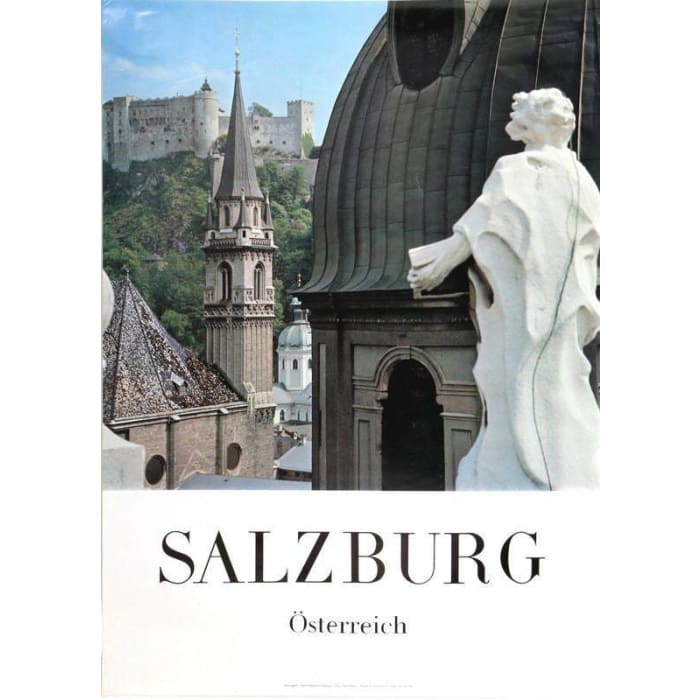 Vintage Salzburg Austria Tourism Poster Print A3/A4 - 