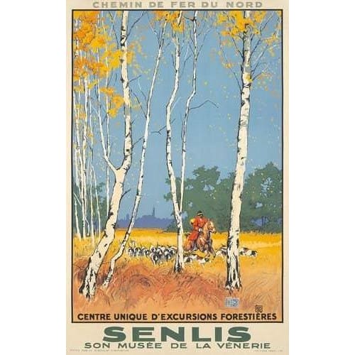 Vintage Senlis French Tourism Poster A3 Print - A3 - Posters