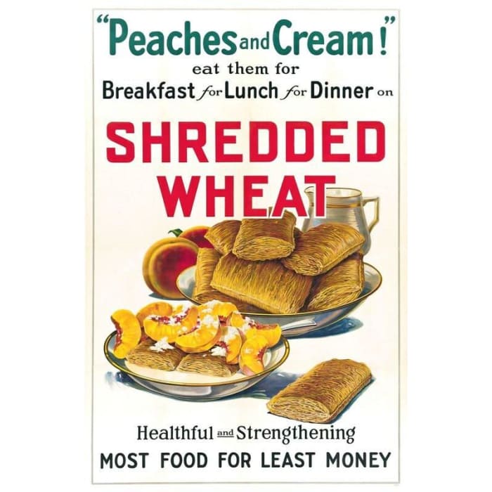 Vintage Shredded Wheat Advertisement Poster Print A3/A4 - 